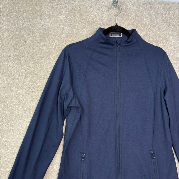 GOLFTINI Full Zip Golf Jacket Women's XL Navy Blue Performance Active - Picture 2 of 5